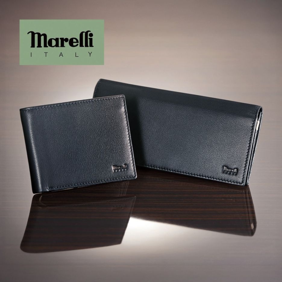 マレリー 山羊革しなやか財布 二つ折り財布