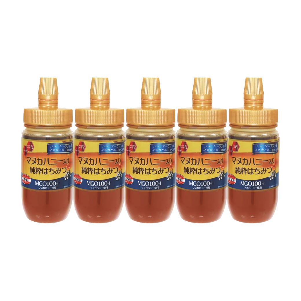 マヌカハニー入り純粋はちみつ 170g×5本