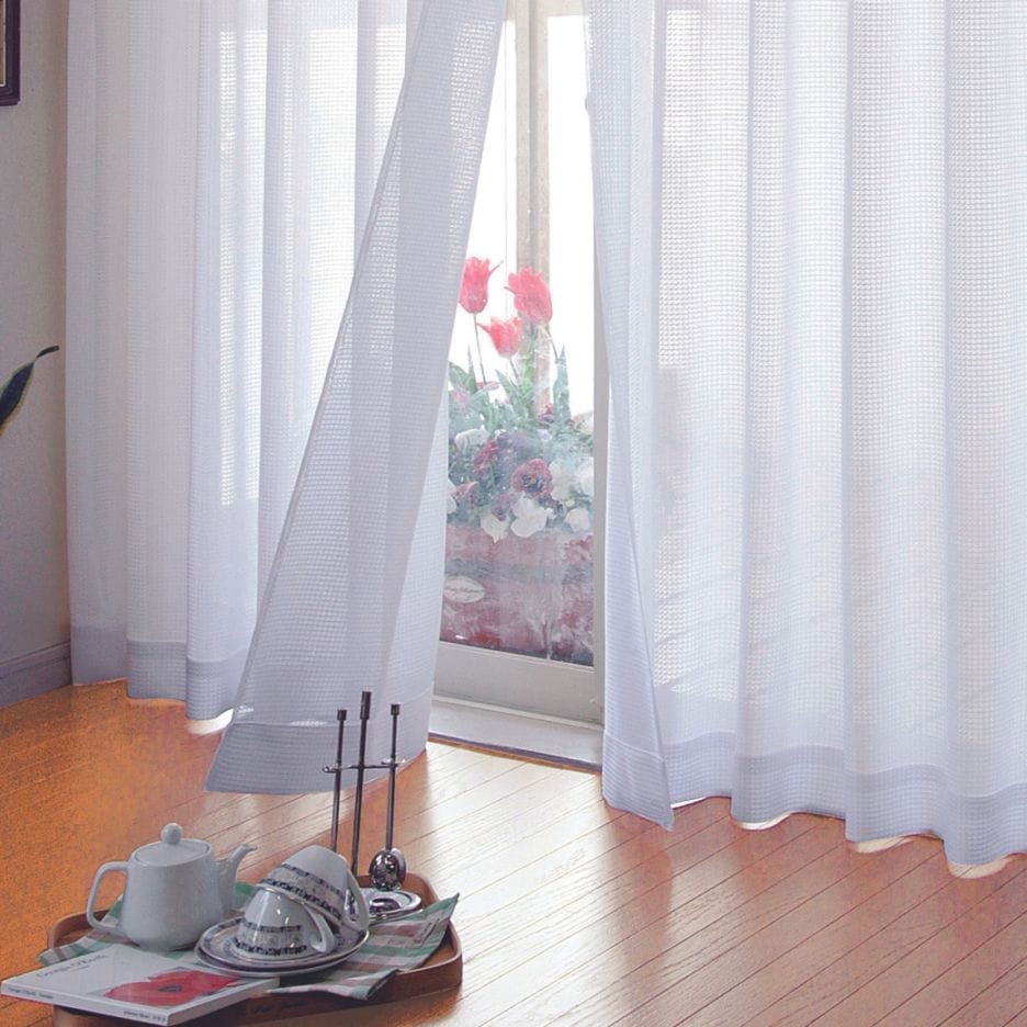 UVカットミラーレースカーテン 2枚組 100×198cm