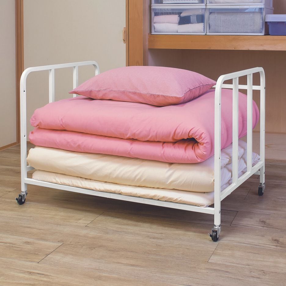 キャスター付き布団ラック 1枚棚