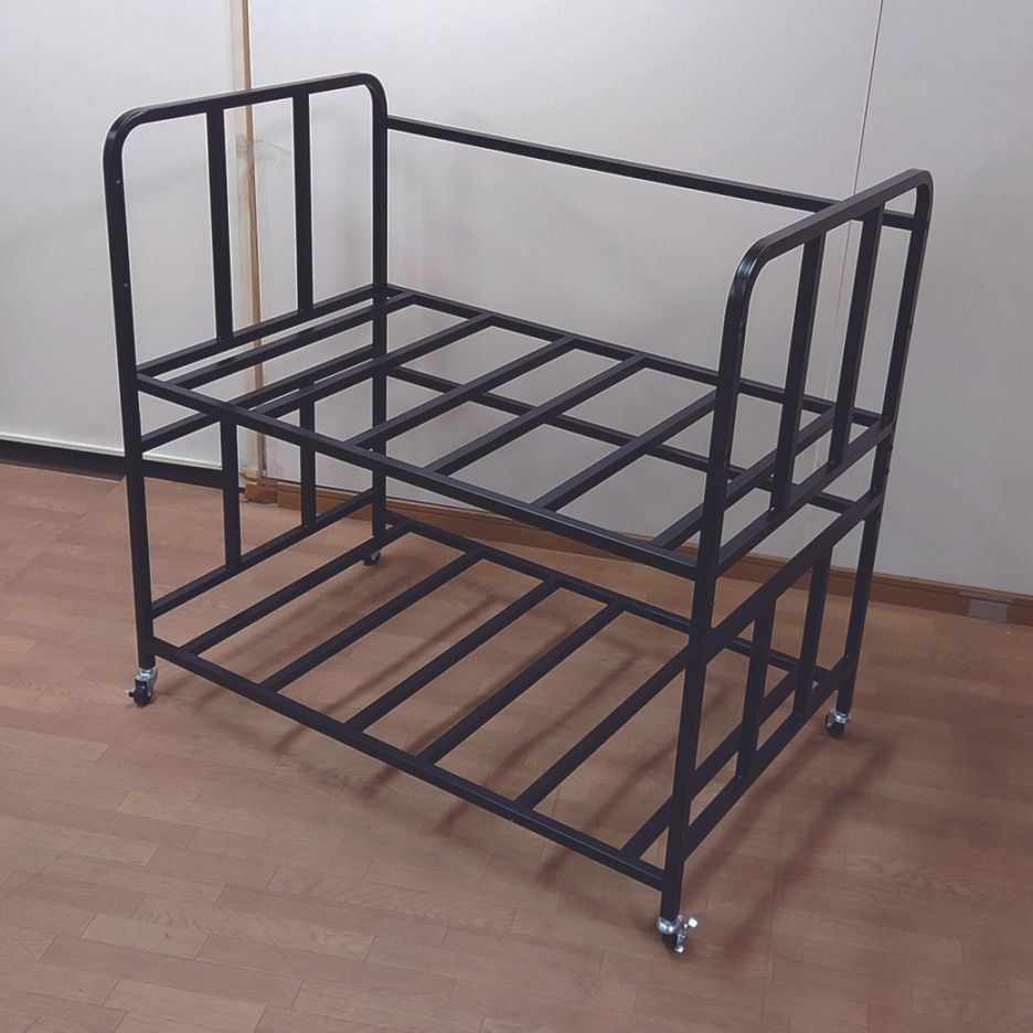 キャスター付き布団ラック 2枚棚