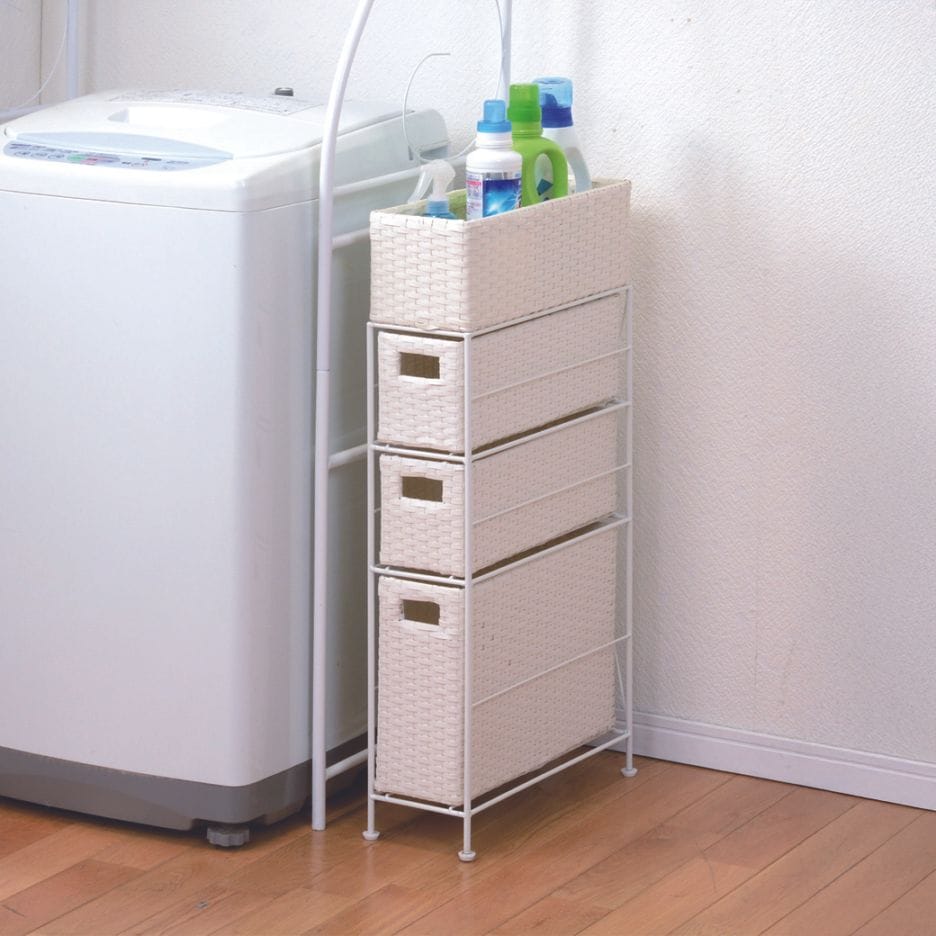 すっきりすき間収納ランドリーラック 21cm幅 3段タイプ