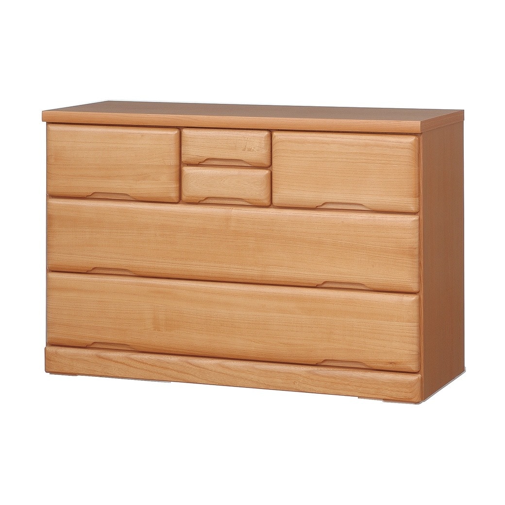 大川産 スライドレール仕様整理タンス 105cm幅