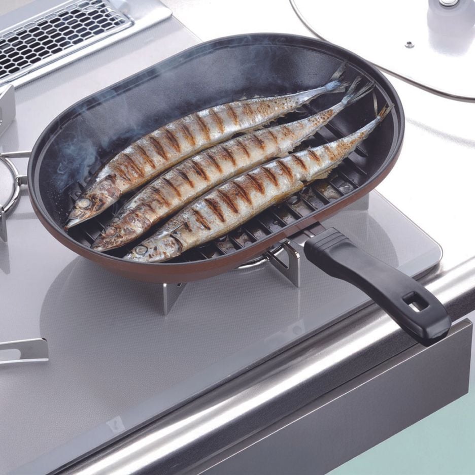 ワイドグリルパン ガラス蓋付き