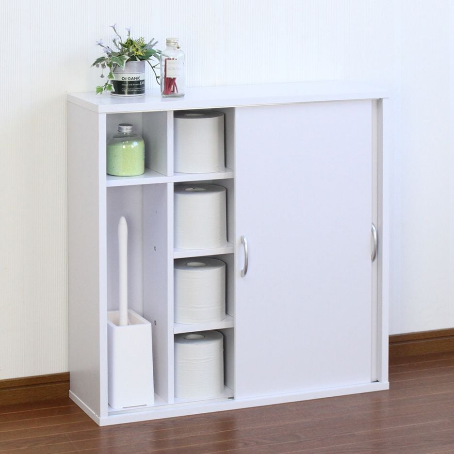引き戸式トイレ収納庫