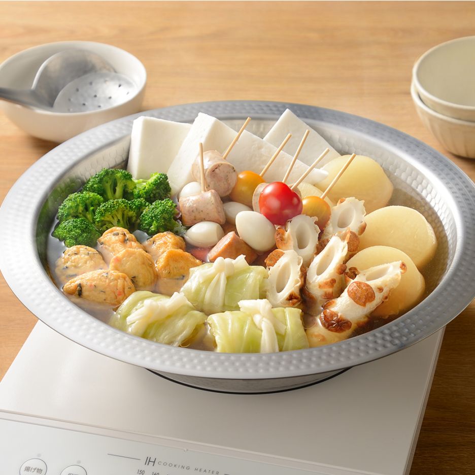 IH対応 よせしゃぶ鍋 30cm 蒸し器付き