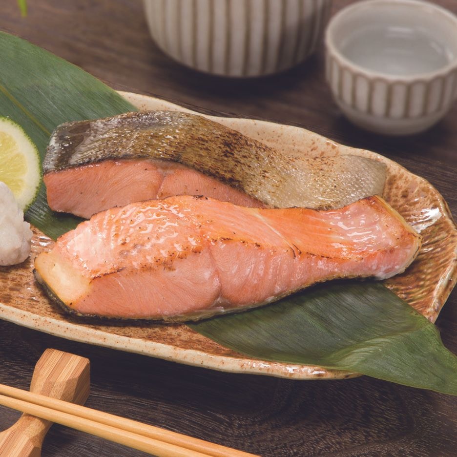 北海道産 無塩秋鮭切身 10切れ 5切れ×2袋