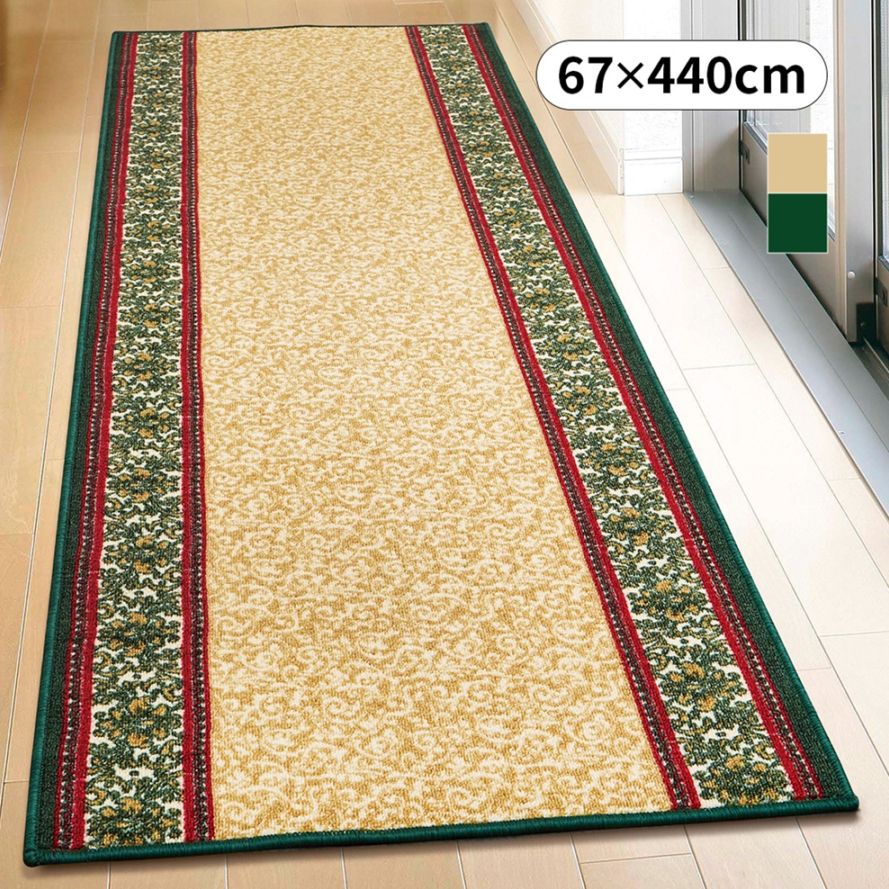 オリエンタル柄廊下敷 ナタリア 67×440cm