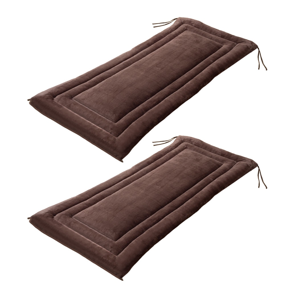 暖かフランネルごろ寝長座布団 2枚組