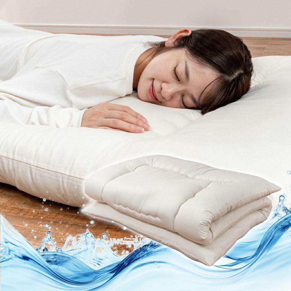 日本製 防ダニ・抗菌防臭加工ボリュームバランス敷布団 シングル2色組