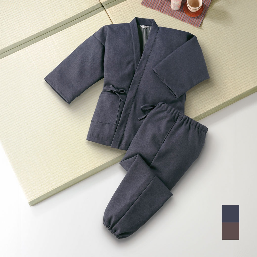 ナノヒーティング 裏起毛作務衣