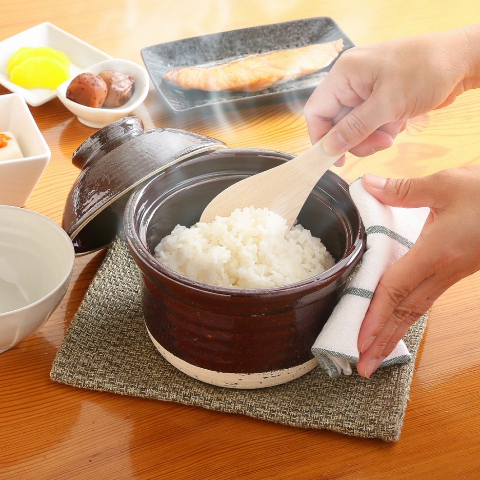 万古焼 レンジでご飯が炊ける土鍋