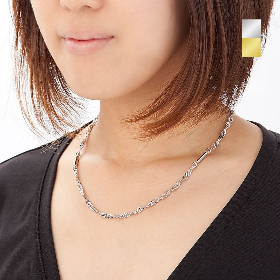 スクリュータイプ磁器ネックレス