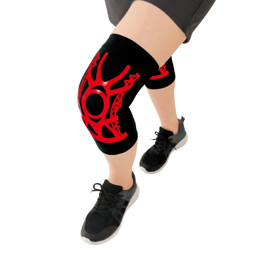 ONI 膝サポーター 赤いアクセント 膝サポーター ひざ用 サポーター