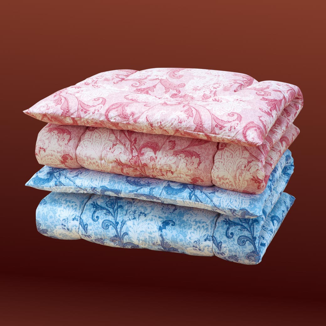 むらまつプロファイル敷布団セミダブル&掛け布団セミダブル1.5kg 水色 日本製 防ダニ・抗菌防臭加工 3層ボリューム洗える敷布団 セミダブル