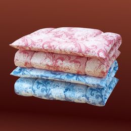 日本製 防ダニ・抗菌防臭加工 ダブルボリューム4層敷布団 花柄