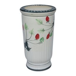 陶器製 傘立て 白地 花柄 玄関 陶磁器 焼物 インテリア 花瓶 陶器傘立て 傘立て アンブレラスタンド 陶器 イタリア製傘立て イタリア ホワイト