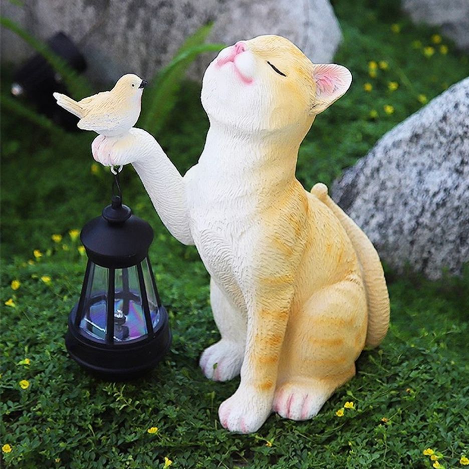 ソーラー電源センサーねこランタン｜ファミリー・ライフ公式通販