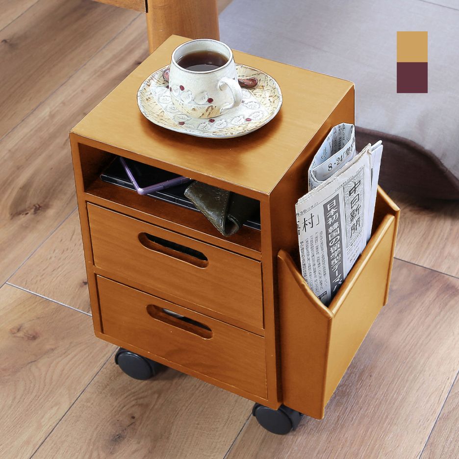 座椅子のサイドテーブルスリムワゴン