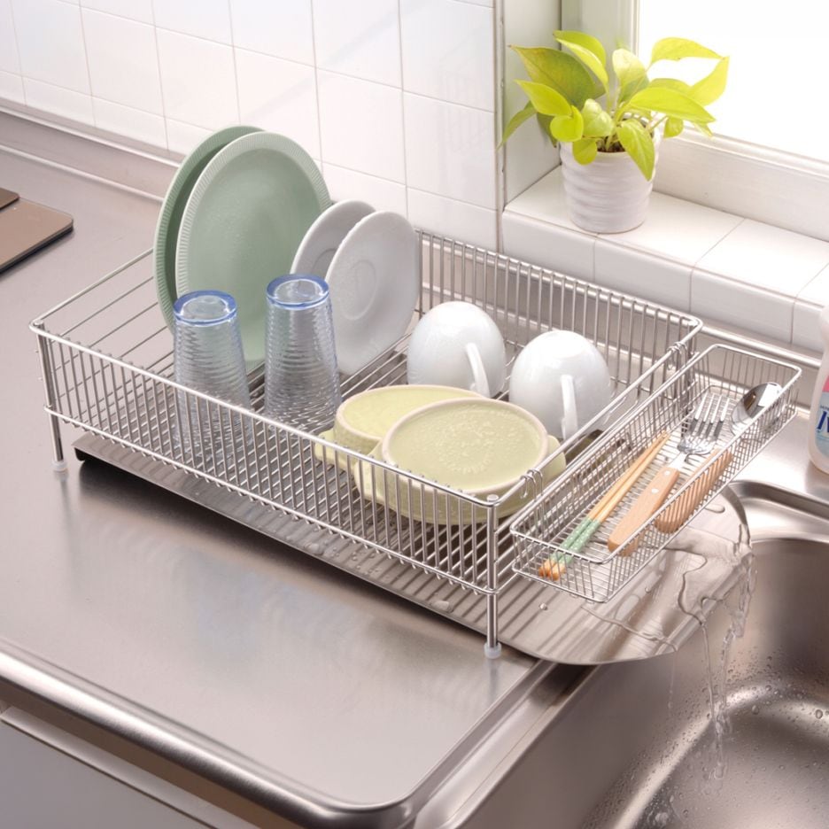 ラバーゼ 水切りかご大 横置きタイプ 3点セット DLM-8563