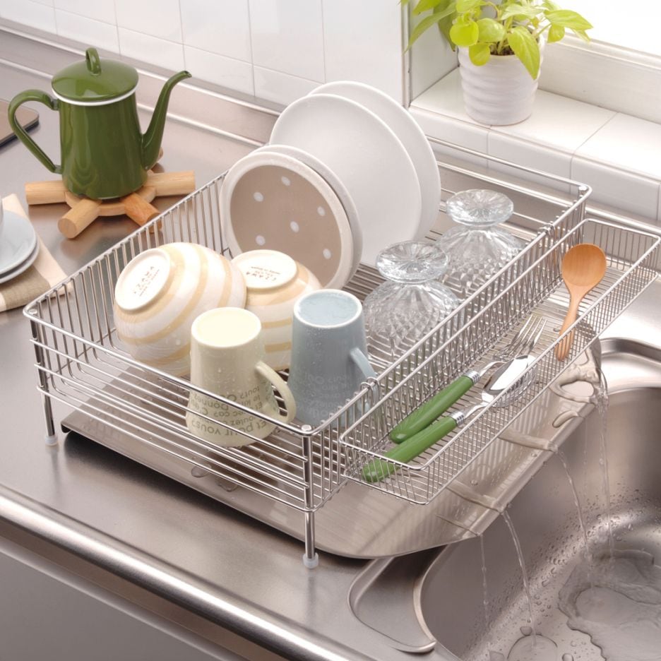 ラバーゼ 水切りかご大 縦置きタイプ 3点セット DLM-8585｜ファミリー