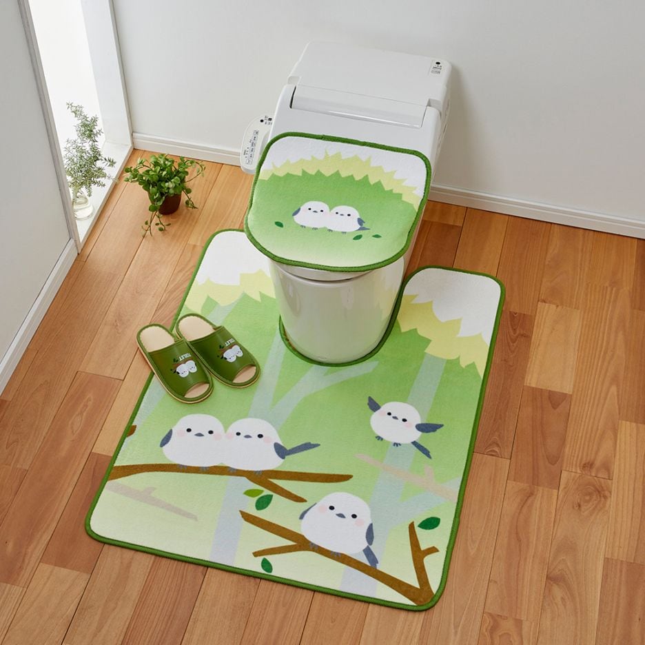 森のシマエナガ トイレマット