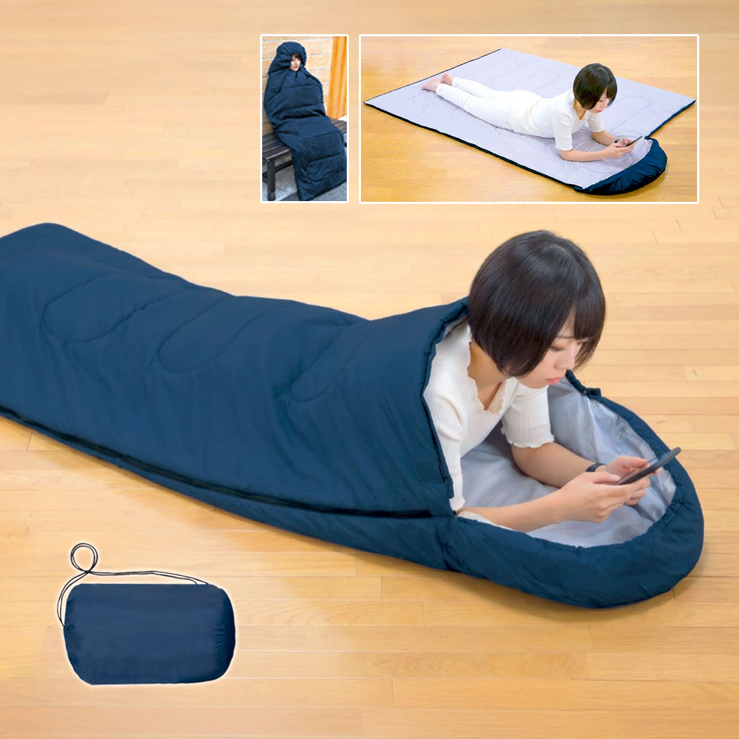 洗えるフード付き寝袋