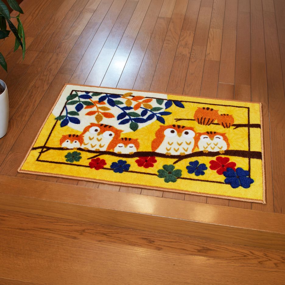 幸福の七福ろう 玄関マット 小 50×80cm