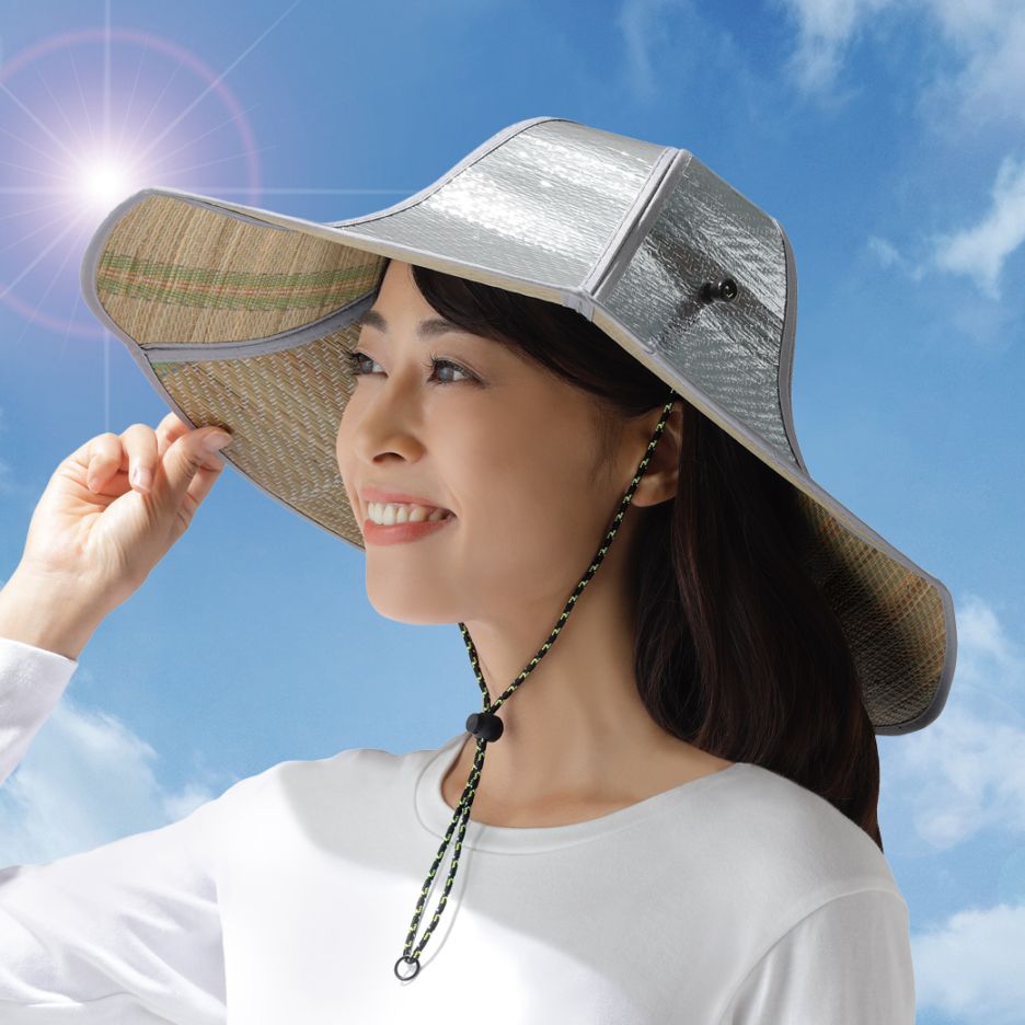 い草香る遮熱アルミ帽子