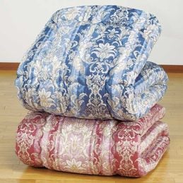 日本製 防ダニ・抗菌防臭加工 ダブルボリューム4層敷布団 花柄 ダブル