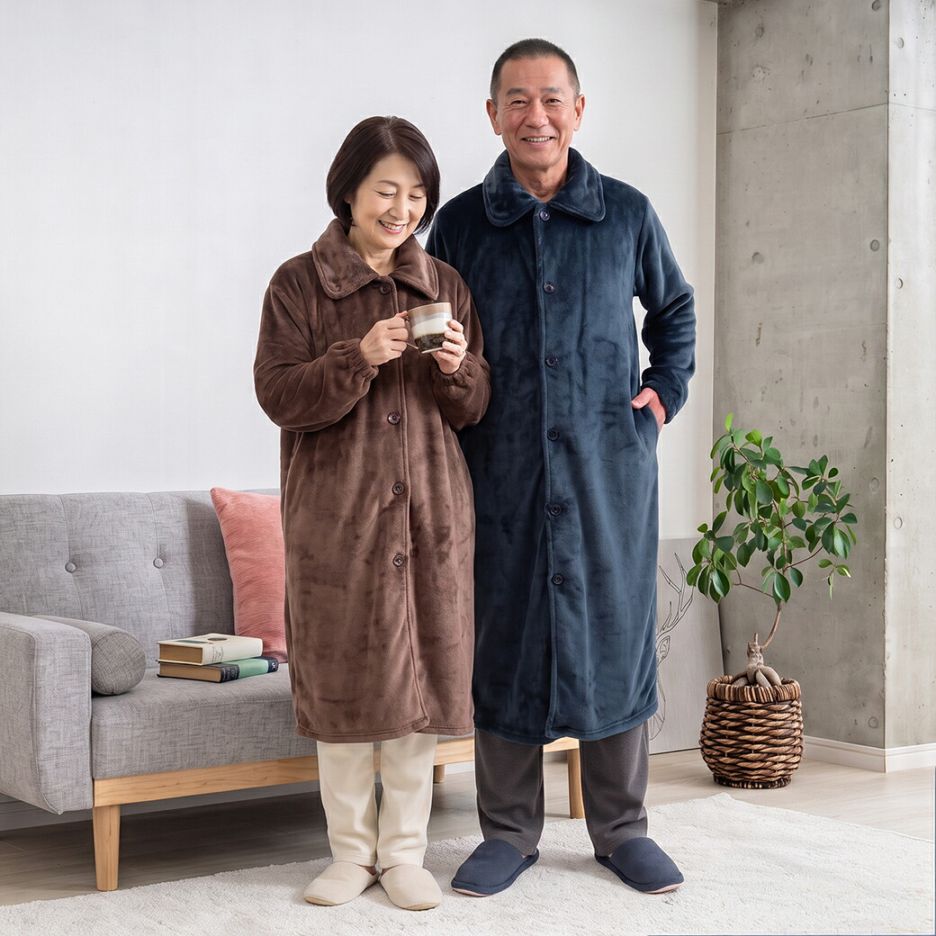 着る毛布ガウン2色組