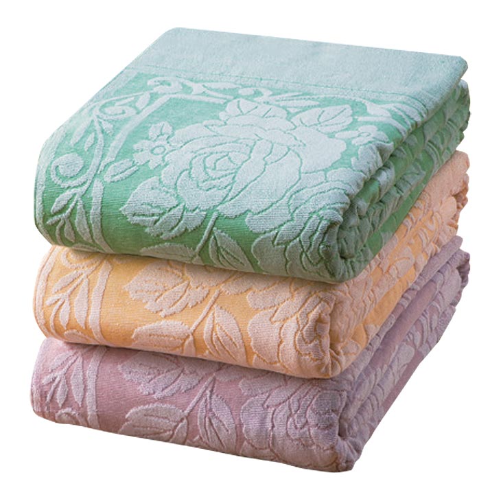 リゾートフラワータオルケットシングル 今治産ジャカード織タオルケット フラワースター｜ファミリー・ライフ