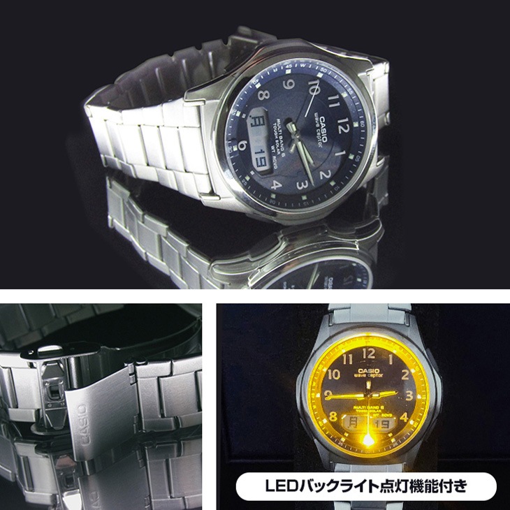 CASIO カシオ メンズ 電波ソーラー 腕時計 ウェーブセプター wave ceptor