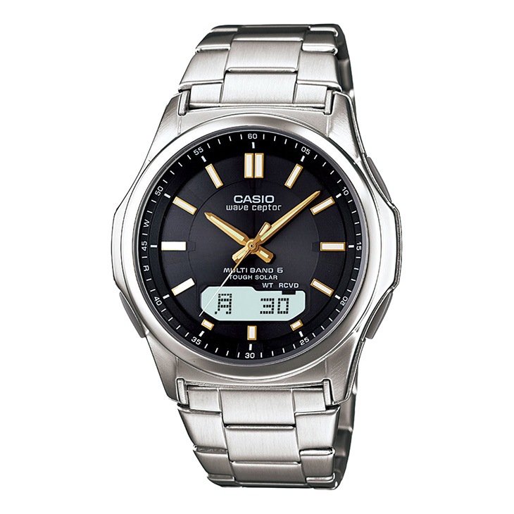 CASIO カシオ メンズ 電波ソーラー 腕時計 ウェーブセプター wave ceptor