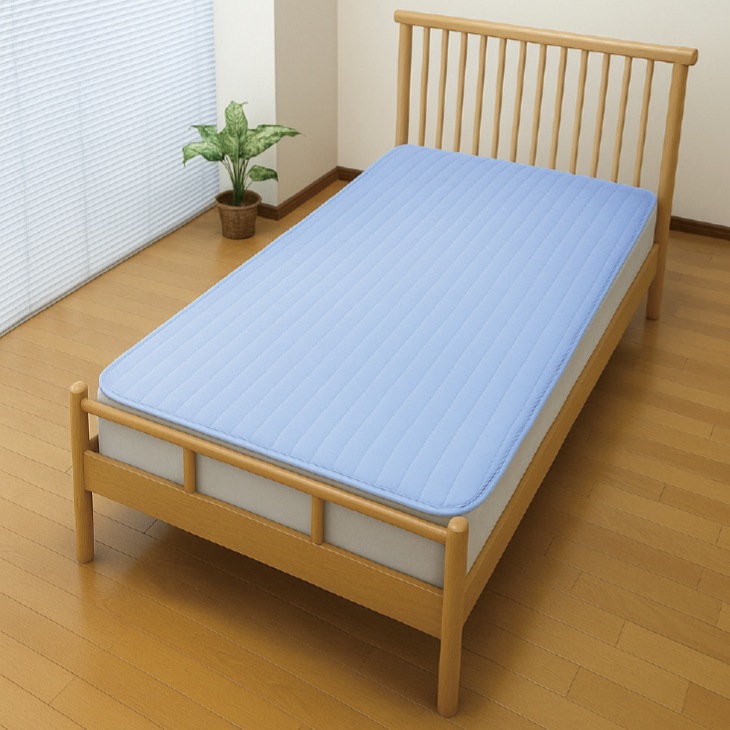 サラッとひんやり 接触冷感敷パッド シングル 2枚組