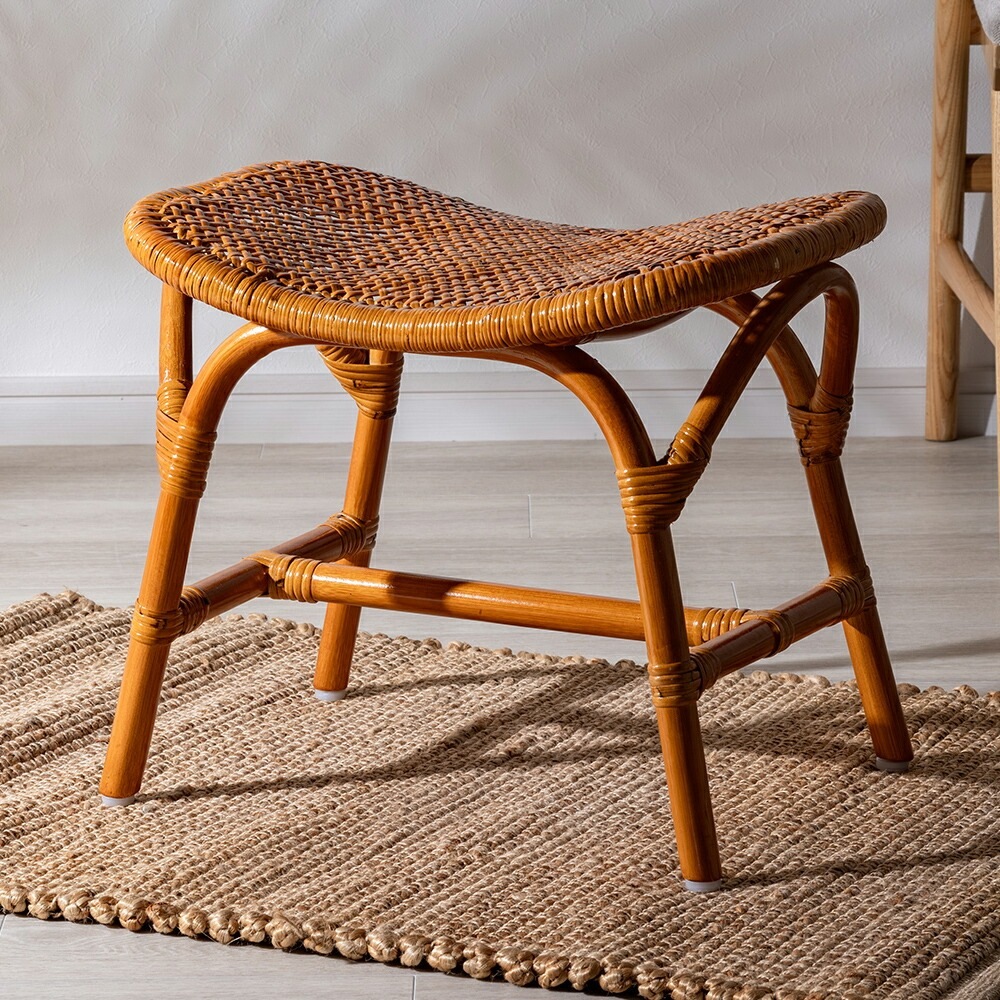 ラタンチェア ミドルタイプ 回転座椅子 天然籐 ラタン 回転チェア 回転