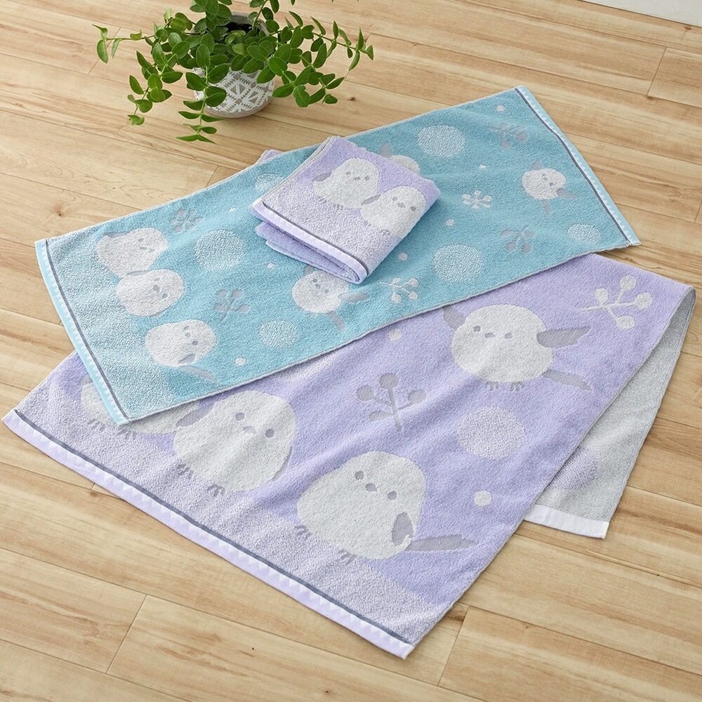 今治産タオル フェイスタオル 2色4枚組