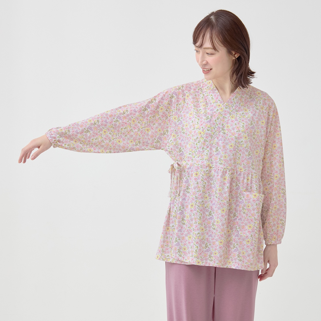 やわらかニットの作務衣風パジャマ｜ファミリー・ライフ公式通販