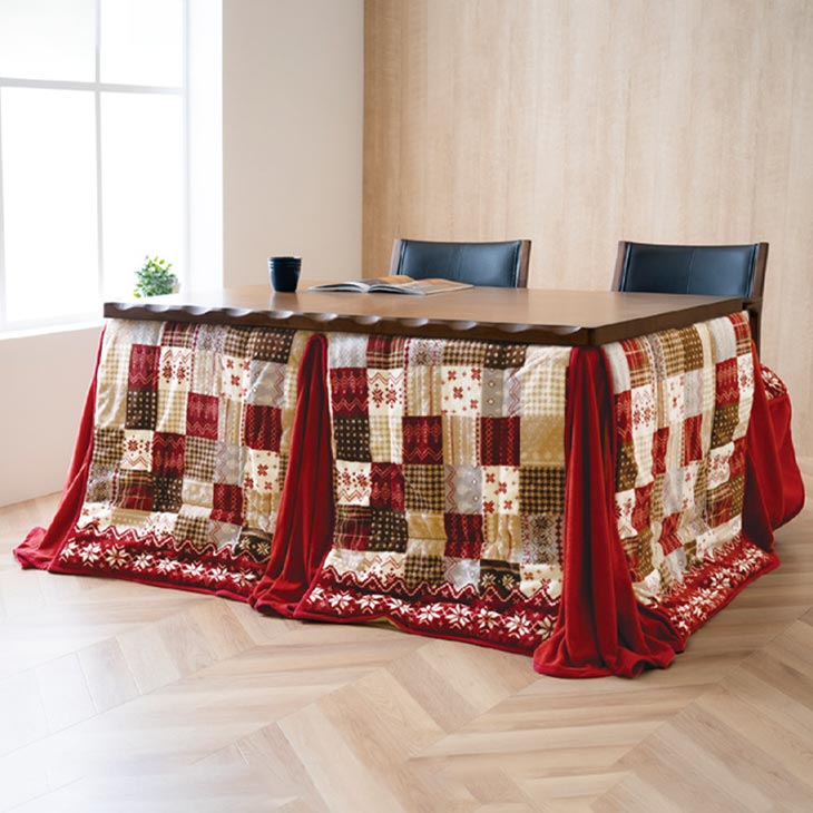 ノルディック柄省スペースこたつ布団 ロータイプ 180×280cm