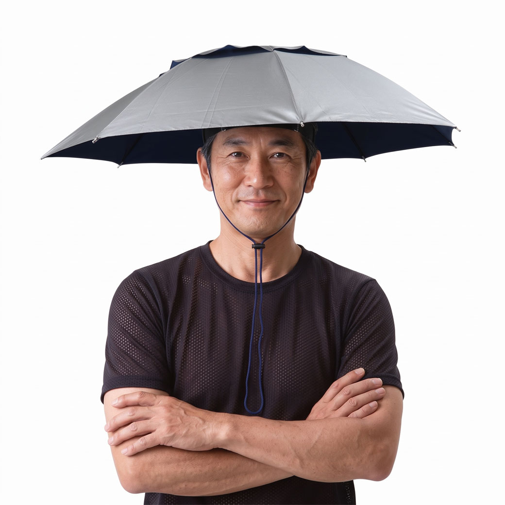 両手が使える手ぶら傘2本組