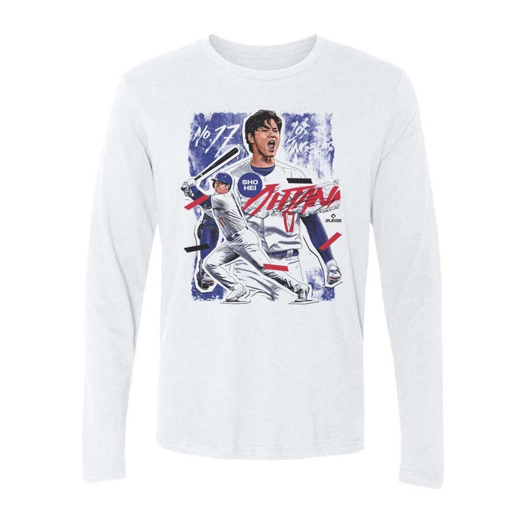 【値下】MLB ドジャース　大谷翔平　ゲームTシャツ　ユニフォーム 長袖 MLBPA公式ライセンス 大谷翔平 グラフィック長袖Tシャツ