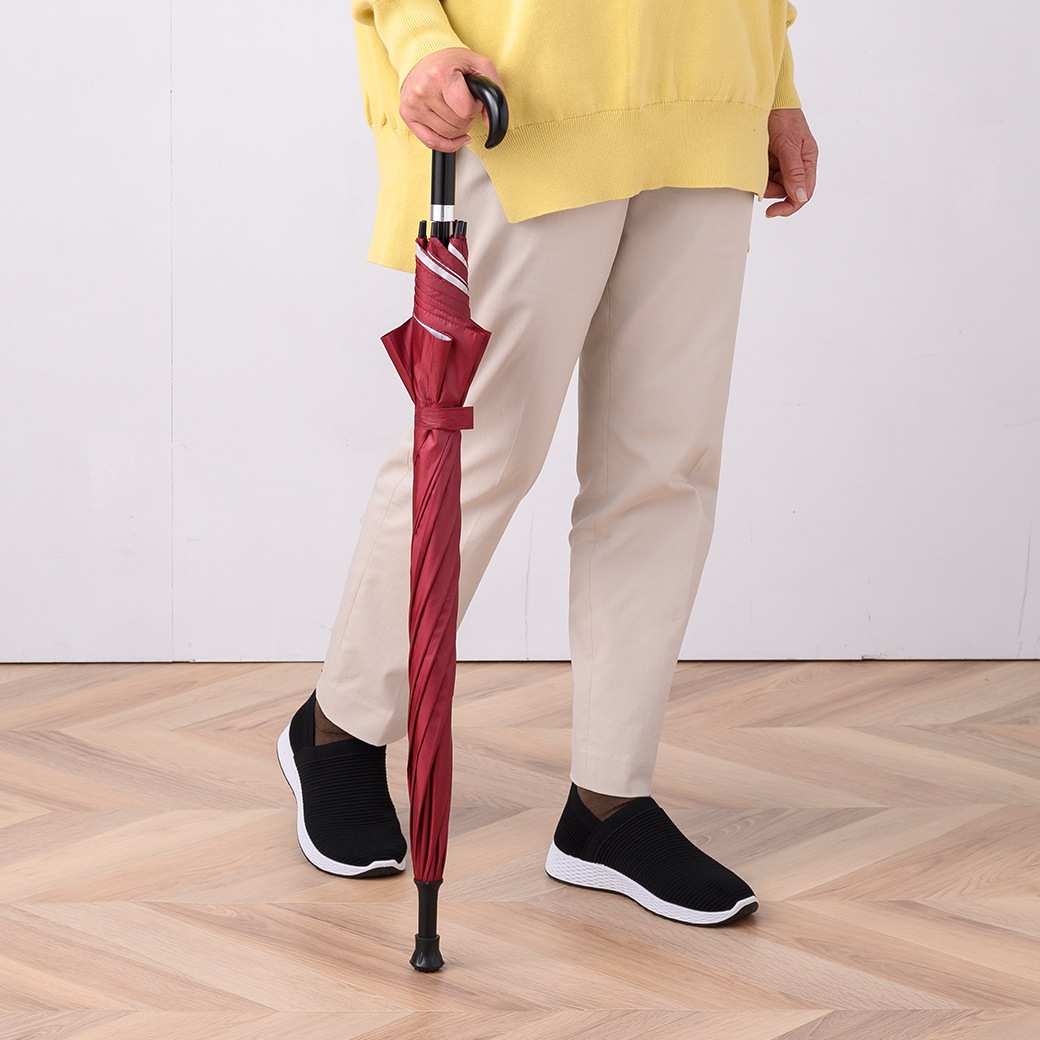 気品と上質 セパレート式 ステッキ傘 ステッキ スタイリッシュ ドイツ製質実剛健 ステッキ 傘 仕込み杖 つえ傘 晴雨兼用 簡単マグネット式 男女兼用