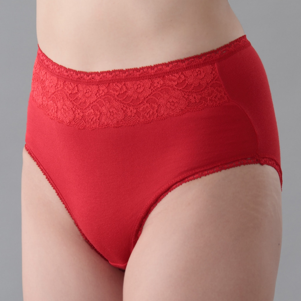 元気の赤ショーツ3枚組 同サイズ｜ファミリー・ライフ公式通販