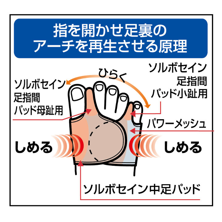 日本製 ソルボ 外反母趾・内反小趾サポーター2枚組 同サイズ