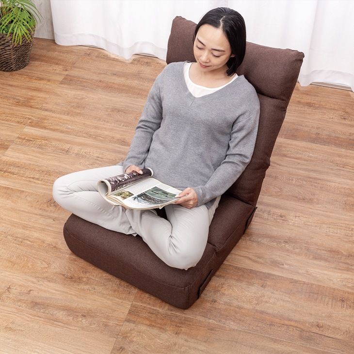 幅広座面のポケットコイル座椅子