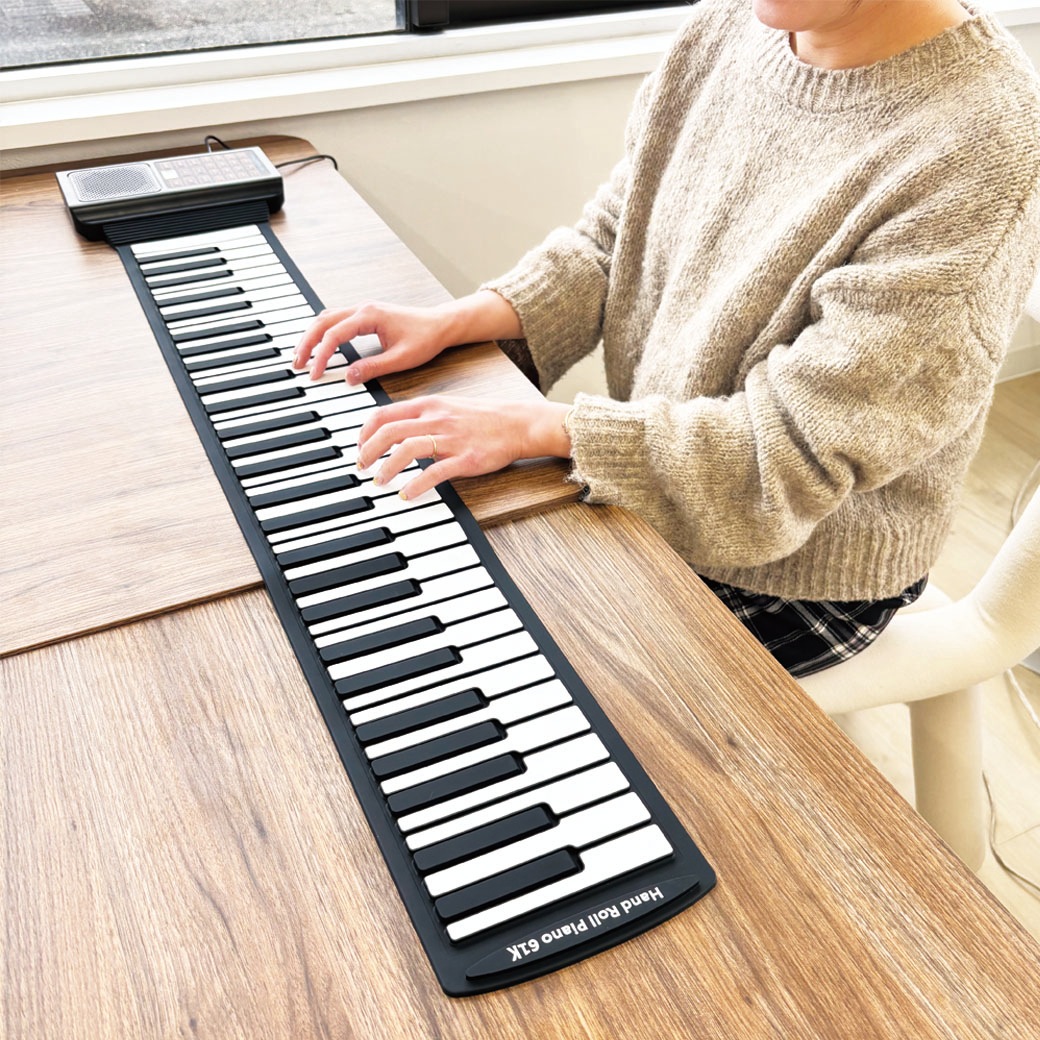 20曲内蔵ロールアップピアノ 61鍵盤｜ファミリー・ライフ公式通販