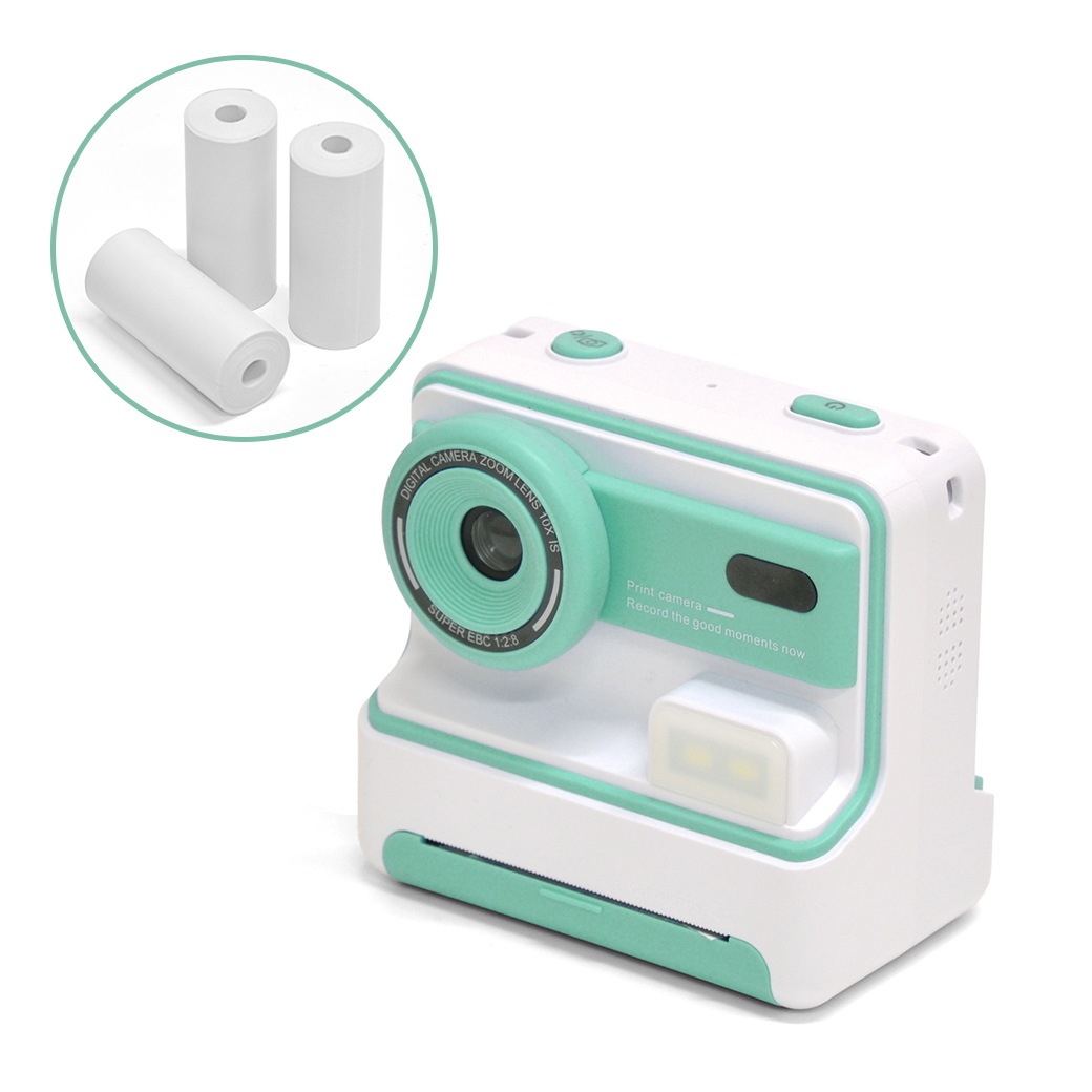 プリント機能付きキッズカメラ&感熱紙3ロール AK-KD01P
