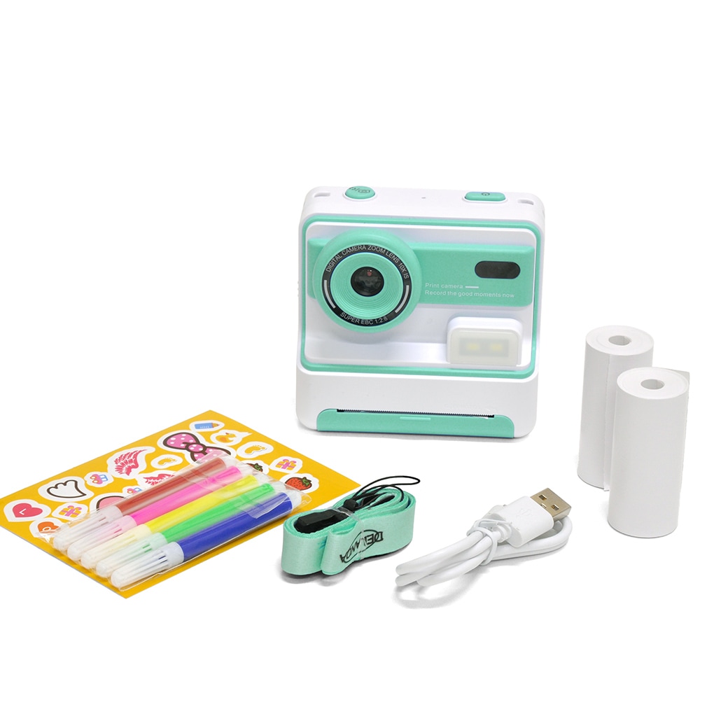 プリント機能付きキッズカメラ&感熱紙3ロール AK-KD01P