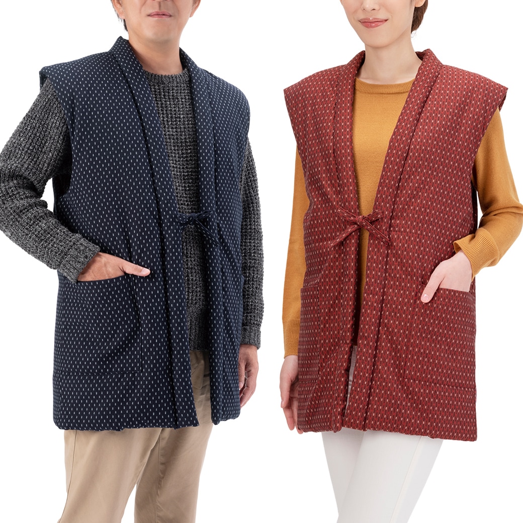 久留米織 わた入りふっくら ちゃんちゃんこ｜ファミリー・ライフ公式通販