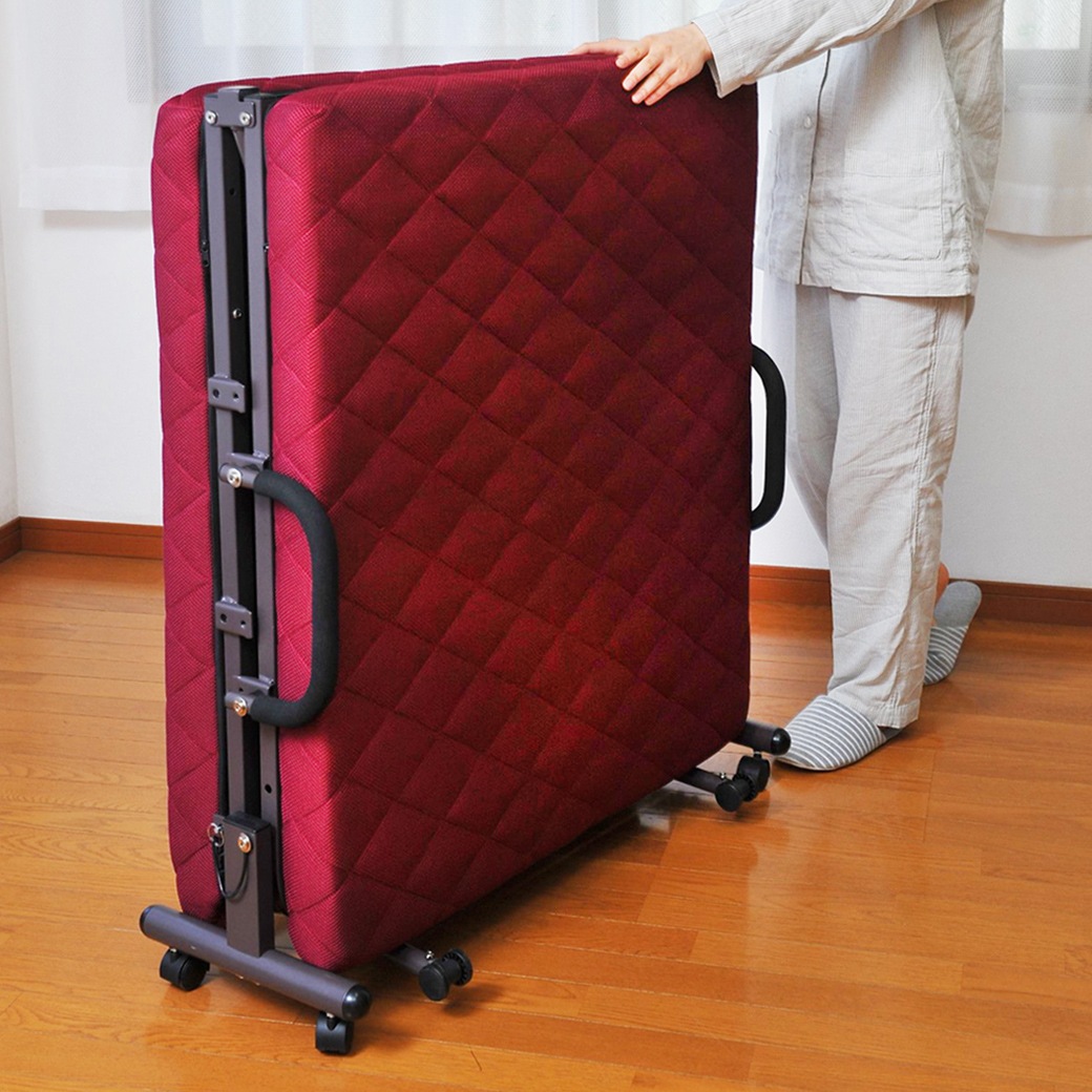 高反発メッシュ仕様収納式リクライニングベッド